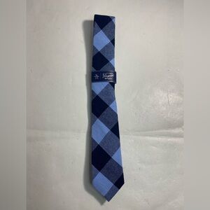 NEW- Mens Penguin by Munsingwear Neck Tie Cotton Blue Checkered MSRP: $55